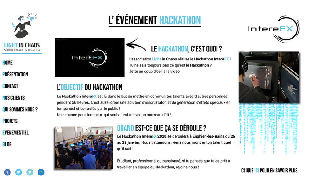 nouvelle proposition pour le site internet du hackathon